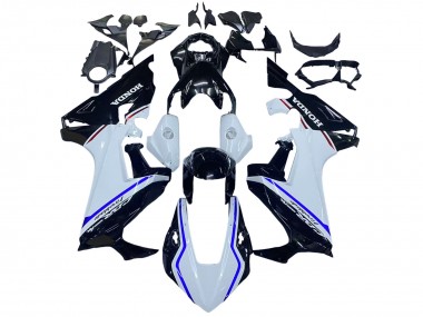 Custom 2017-2023 Honda CBR1000RR Motorcycle Fairing Kits - White Blue Glossy Black UK