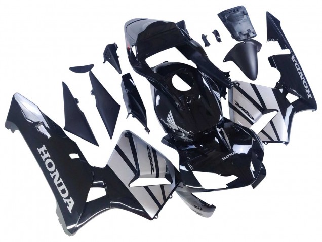 2003-2004 Honda CBR600RR Motorcycle Fairings - Silver Glossy Black UK