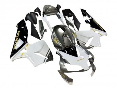 Custom 2003-2004 Honda CBR600RR Motorcycle Fairings - White Yellow Grey Black UK