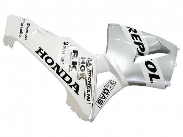 2003-2004 Honda CBR600RR Motorcycle Fairings - White Silver Black Repsol UK