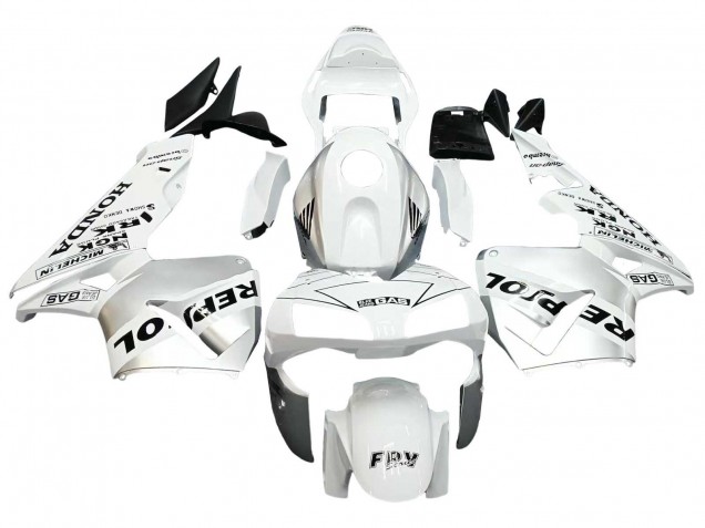 2003-2004 Honda CBR600RR Motorcycle Fairings - White Silver Black Repsol UK