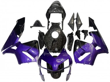Custom 2003-2004 Honda CBR600RR Motorcycle Fairings - Purple Black Forged Carbon Fiber UK
