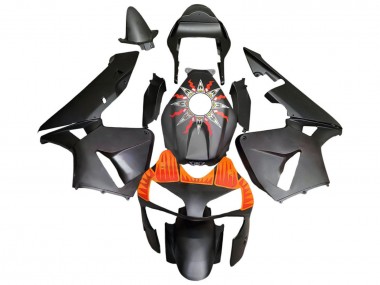Custom 2003-2004 Honda CBR600RR Motorcycle Fairings - Matte Black Orange UK