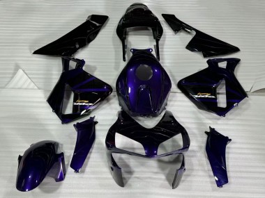 Custom 2003-2004 Honda CBR600RR Motorcycle Fairings - Dark Blue Glossy Black UK