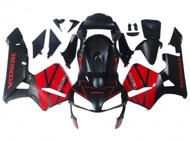 Custom 2003-2004 Honda CBR600RR Motorcycle Fairings - Red Glossy Black Matte Black UK