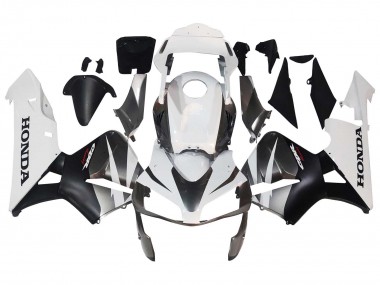 Custom 2003-2004 Honda CBR600RR Motorcycle Fairings - White Matte Black Racing UK
