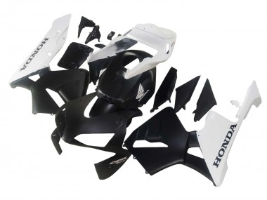Custom 2003-2004 Honda CBR600RR Motorcycle Fairings - White Matte Black UK