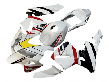 Custom 2003-2004 Honda CBR600RR Motorcycle Fairings - White Red Yellow Black UK