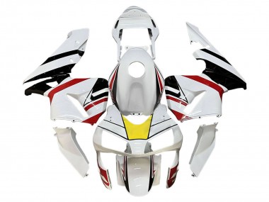 Custom 2003-2004 Honda CBR600RR Motorcycle Fairings - White Red Yellow Black UK