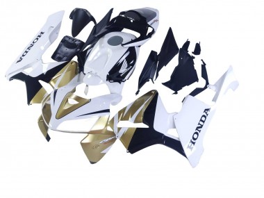 Custom 2005-2006 Honda CBR600RR Motorcycle Fairings - Gold White Black UK