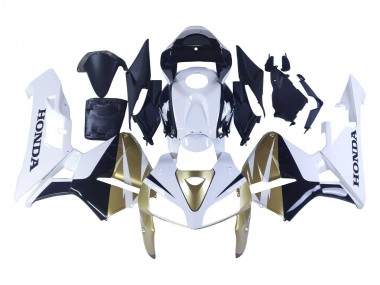 Custom 2005-2006 Honda CBR600RR Motorcycle Fairings - Gold White Black UK