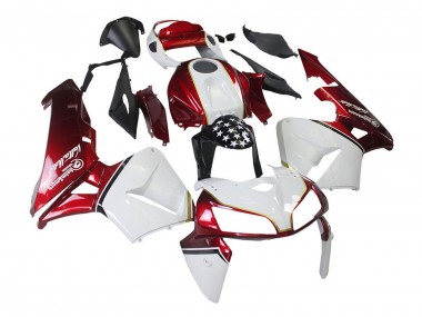 Custom 2005-2006 Honda CBR600RR Motorcycle Fairing Kits - Red White Black UK