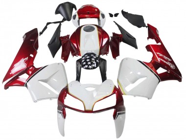 Custom 2005-2006 Honda CBR600RR Motorcycle Fairing Kits - Red White Black UK