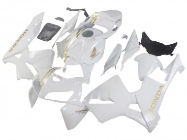 Custom 2005-2006 Honda CBR600RR Motorcycle Fairings - White Gold UK