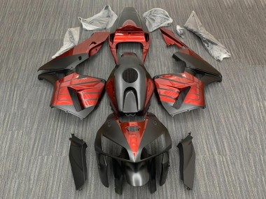 Custom 2005-2006 Honda CBR600RR Motorcycle Fairings - Black Red UK