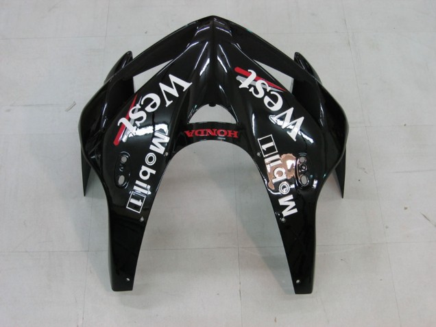2005-2006 Honda CBR600RR Motorcycle Fairings - Glossy Black White West UK