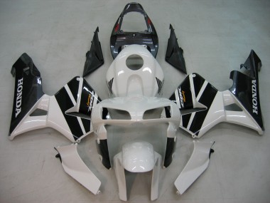 Custom 2005-2006 Honda CBR600RR Motorcycle Fairings - Black White Racing UK
