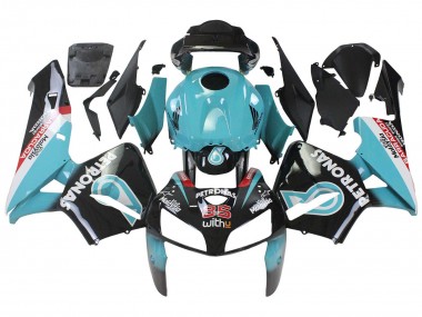 Custom 2005-2006 Honda CBR600RR Motorcycle Fairings - Light Blue Black 35 UK