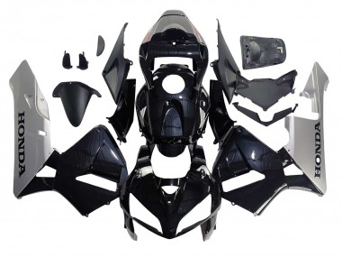 Custom 2005-2006 Honda CBR600RR Motorcycle Fairing - Black Silver UK