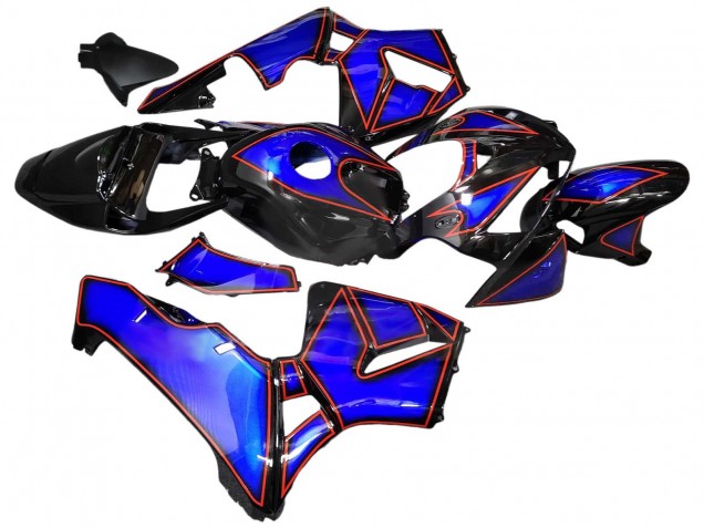 2005-2006 Honda CBR600RR Motorcycle Fairings - Blue Black with Red Line UK