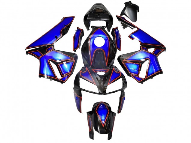 2005-2006 Honda CBR600RR Motorcycle Fairings - Blue Black with Red Line UK