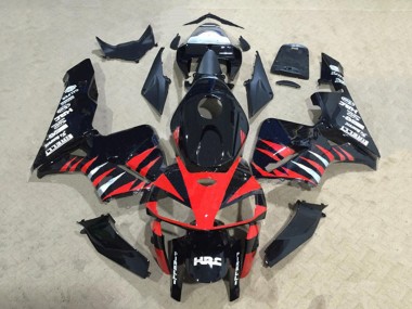 Custom 2005-2006 Honda CBR600RR Motorcycle Fairings - Glossy Black Red White HRC UK