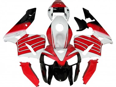 Custom 2005-2006 Honda CBR600RR Motorcycle Fairing - Red White Black UK