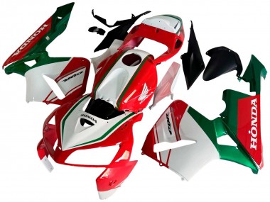 Custom 2005-2006 Honda CBR600RR Motorcycle Fairings - Red White Green UK