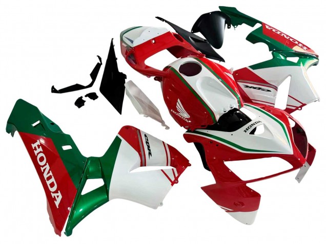 2005-2006 Honda CBR600RR Motorcycle Fairings - Red White Green UK