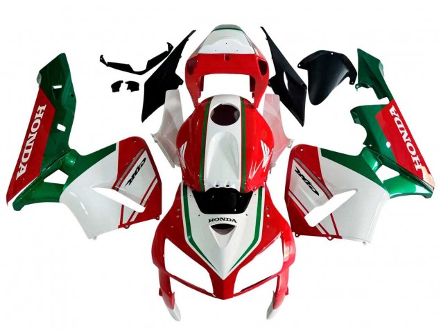 2005-2006 Honda CBR600RR Motorcycle Fairings - Red White Green UK