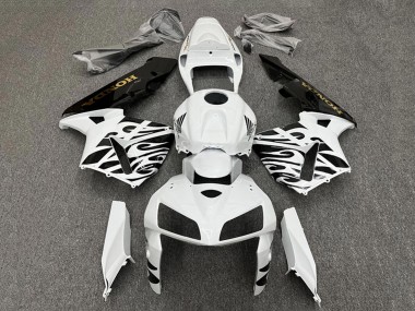 Custom 2005-2006 Honda CBR600RR Motorcycle Fairings - White Black UK