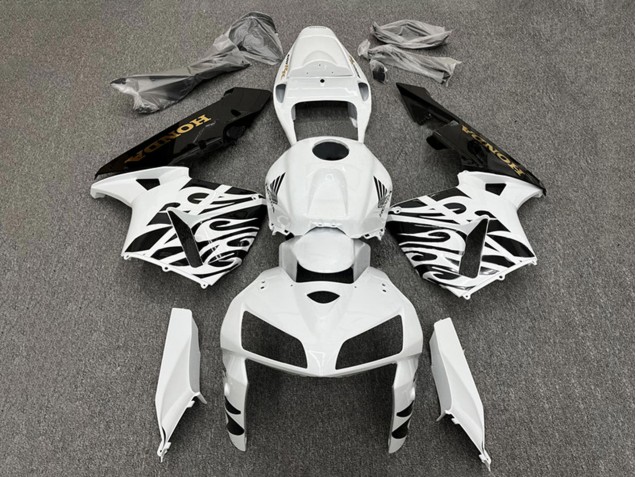 2005-2006 Honda CBR600RR Motorcycle Fairings - White Black UK