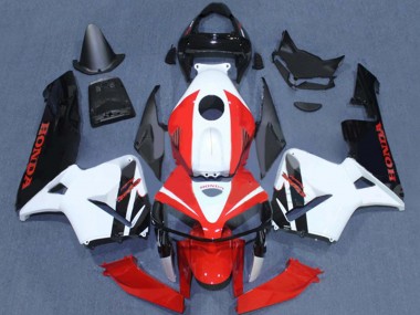 Custom 2005-2006 Honda CBR600RR Motorcycle Fairings - Red White Black UK
