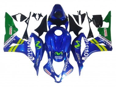 Custom 2007-2008 Honda CBR600RR Motorcycle Fairings - Blue Green MoviStar Castrol UK