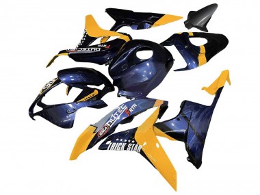 Custom 2007-2008 Honda CBR600RR Motorcycle Fairings - Orange Dark Blue Trick Star 06 UK