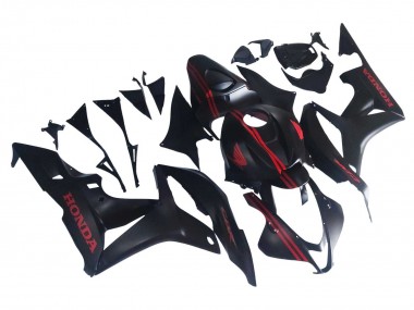 Custom 2007-2008 Honda CBR600RR Motorcycle Fairings - Matte Black Red UK