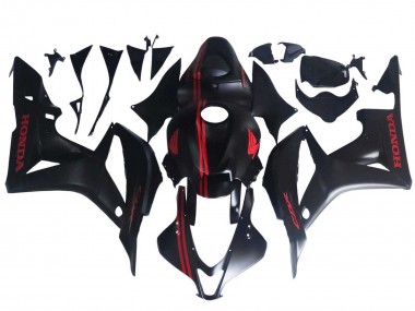 Custom 2007-2008 Honda CBR600RR Motorcycle Fairings - Matte Black Red UK