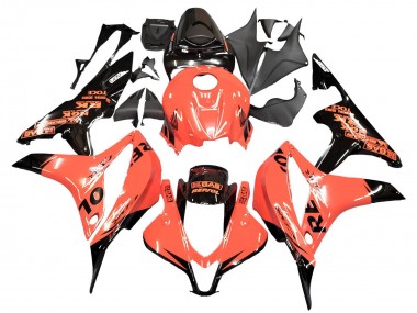 Custom 2007-2008 Honda CBR600RR Motorcycle Fairings - Orange Glossy Black Repsol UK