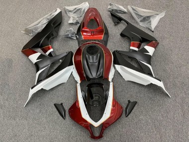 Custom 2007-2008 Honda CBR600RR Motorcycle Fairings - White Red Matte Black UK