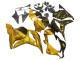 2009-2012 Honda CBR600RR Motorcycle Fairings - Gold Glossy Black UK