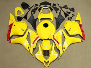 Custom 2009-2012 Honda CBR600RR Motorcycle Fairings - Yellow Red White Repsol UK