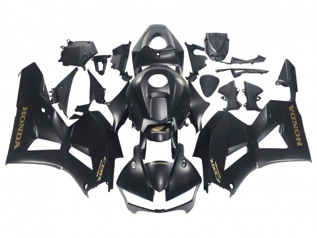 2013-2026 Honda CBR600RR Motorcycle Fairings - Matte Black Gold Decals UK