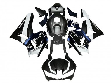 Custom 2013-2023 Honda CBR600RR Motorcycle Fairings - Black Carbon Fiber White Blue Red Bull UK