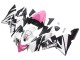 2004-2005 Kawasaki ZX10R Motorcycle Fairings - Black Pink White Playboy Motul UK