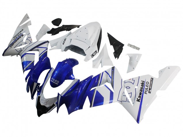 2004-2005 Kawasaki ZX10R Motorcycle Fairing - Black White UK