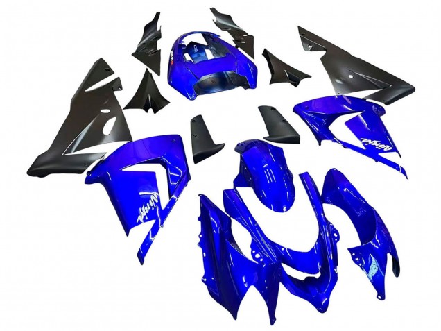 2004-2005 Kawasaki ZX10R Motorcycle Fairings - Blue Black Ninja UK