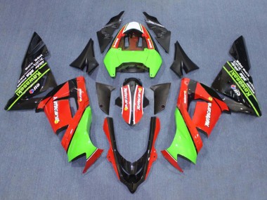 Custom 2004-2005 Kawasaki ZX10R Motorcycle Fairings - Green White Ninja UK