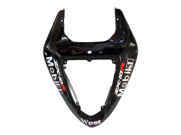 2006-2007 Kawasaki ZX10R Motorcycle Fairings - Glossy Black White West UK