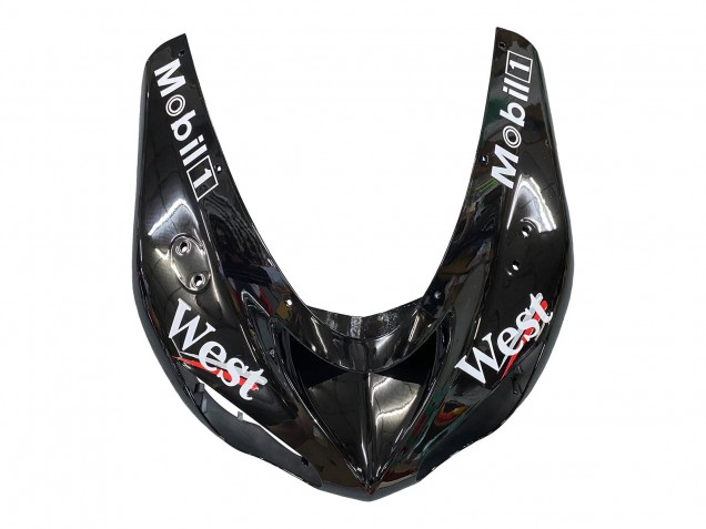 2006-2007 Kawasaki ZX10R Motorcycle Fairings - Glossy Black White West UK
