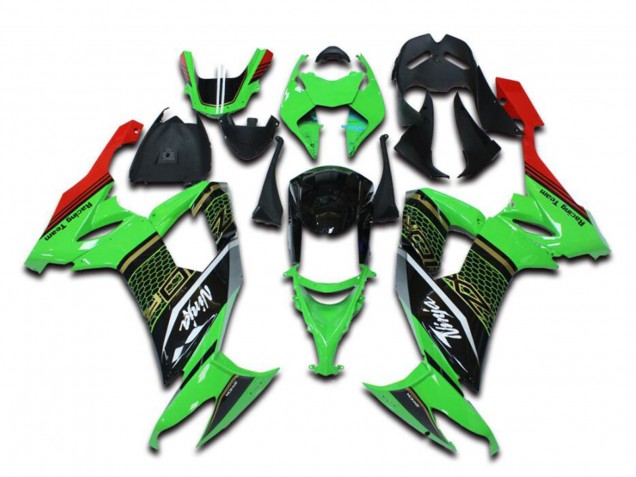 2006-2007 Kawasaki ZX10R Motorcycle Fairings - Green Red Black UK